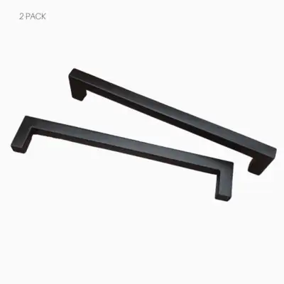 black stainless steel handles